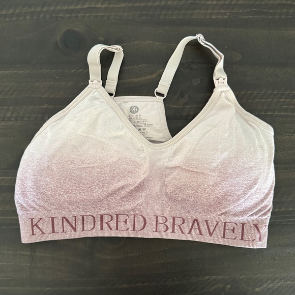 Kindred Bravely Ombre Purple Nursing Bra Medium Maternity Clip Down Support - Picture 3 of 10